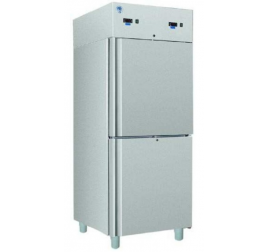 700 literes teli ajtós kétlégterű rozsdamentes hűtő/fagyasztószekrény